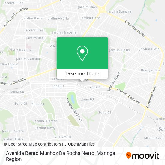 Mapa Avenida Bento Munhoz Da Rocha Netto