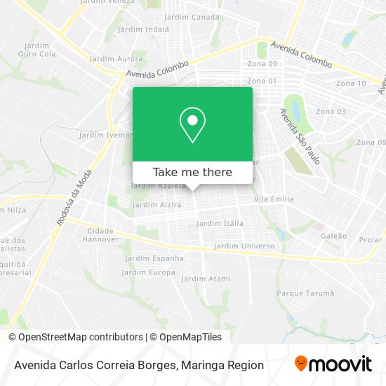 Mapa Avenida Carlos Correia Borges
