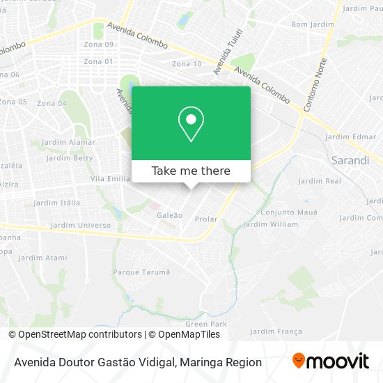 Avenida Doutor Gastão Vidigal map