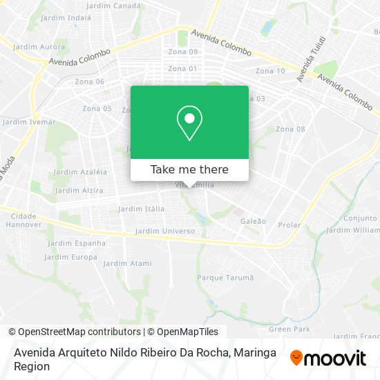 Mapa Avenida Arquiteto Nildo Ribeiro Da Rocha