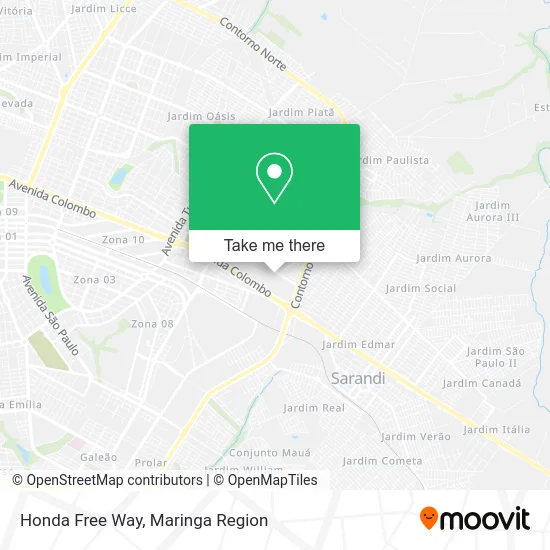 Honda Free Way map
