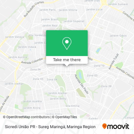 Sicredi União PR - Sureg Maringá map