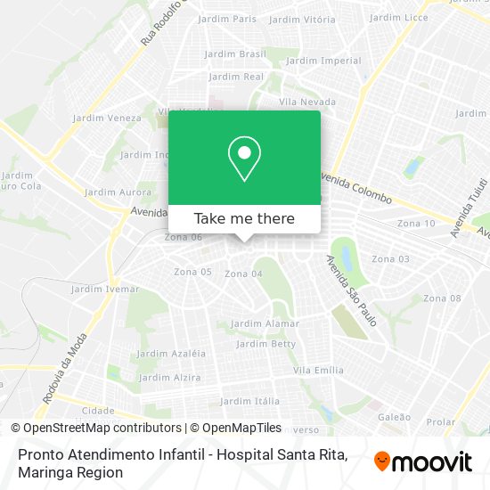 Pronto Atendimento Infantil - Hospital Santa Rita map