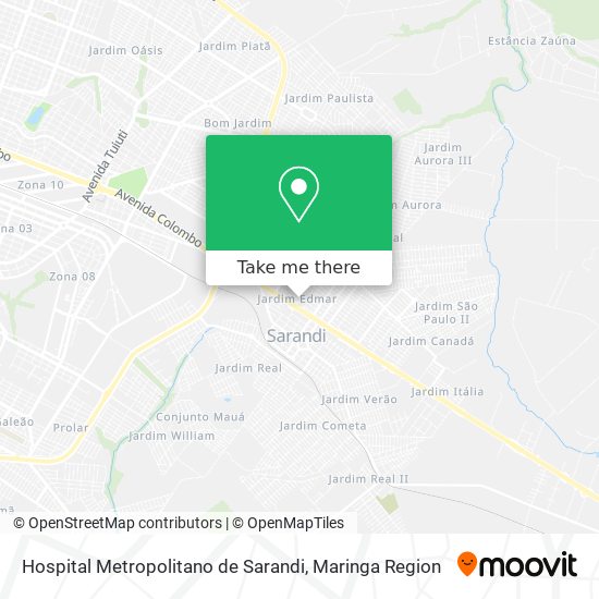 Hospital Metropolitano de Sarandi map