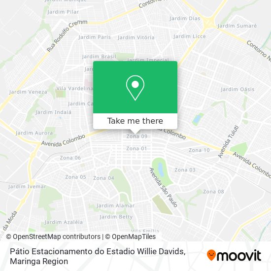 Mapa Pátio Estacionamento do Estadio Willie Davids