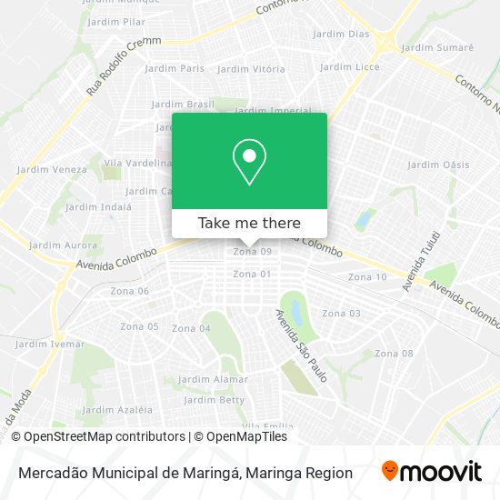 Mercadão Municipal de Maringá map