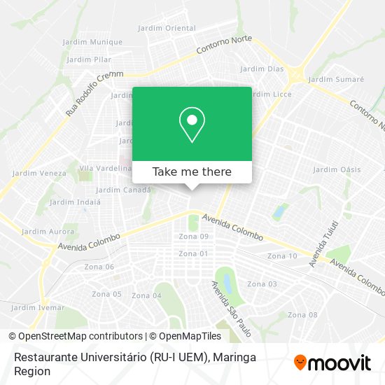 Restaurante Universitário (RU-I UEM) map