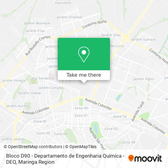 Bloco D90 - Departamento de Engenharia Química - DEQ map