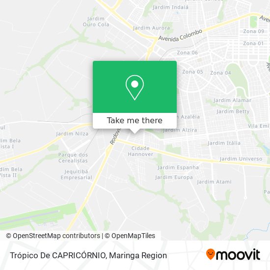 Trópico De CAPRICÓRNIO map