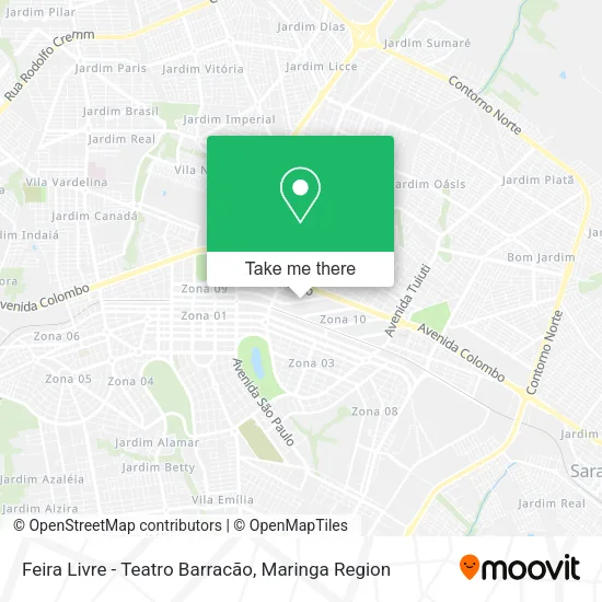 Feira Livre - Teatro Barracão map