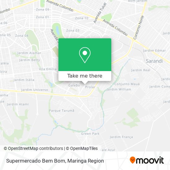 Mapa Supermercado Bem Bom