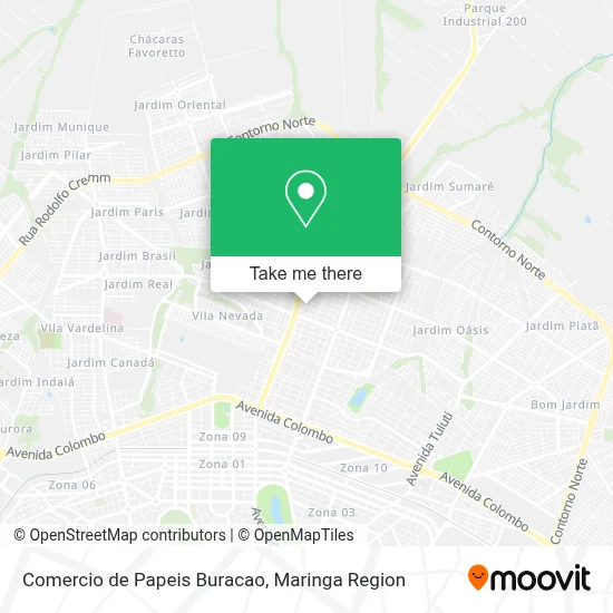 Comercio de Papeis Buracao map