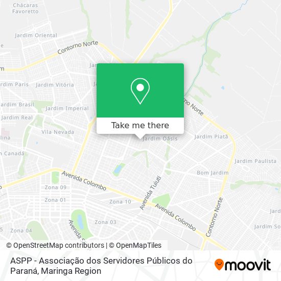 Mapa ASPP - Associação dos Servidores Públicos do Paraná