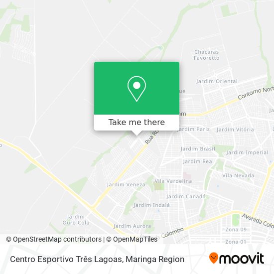 Centro Esportivo Três Lagoas map