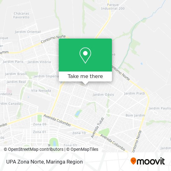 Mapa UPA Zona Norte