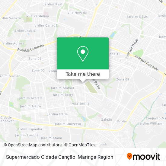 Mapa Supermercado Cidade Canção