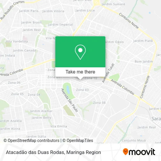 Atacadão das Duas Rodas map