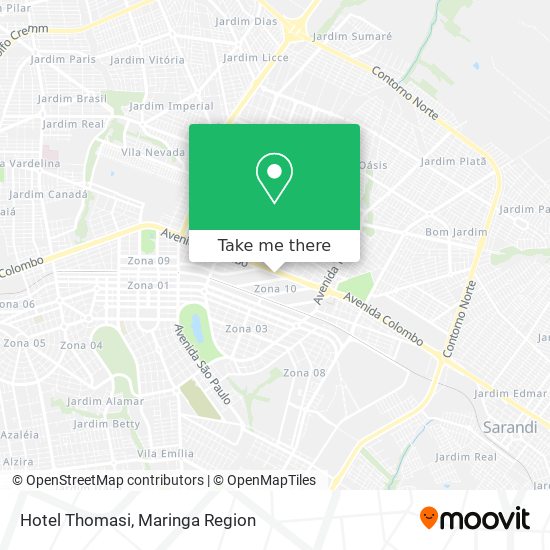 Hotel Thomasi map