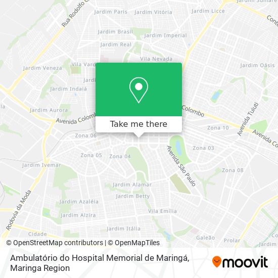 Ambulatório do Hospital Memorial de Maringá map