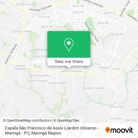 Capela São Francisco de Assis (Jardim Universo - Maringá - Pr) map