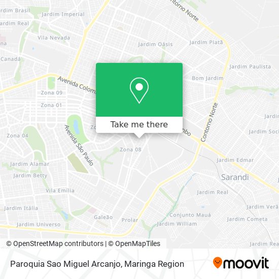 Mapa Paroquia Sao Miguel Arcanjo