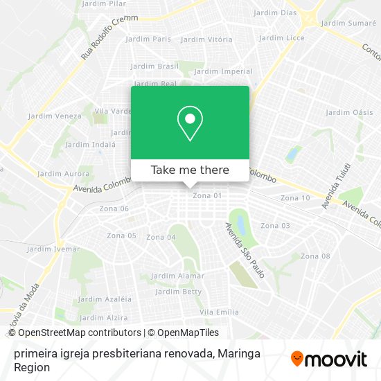 primeira igreja presbiteriana renovada map