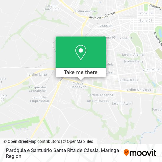 Paróquia e Santuário Santa Rita de Cássia map