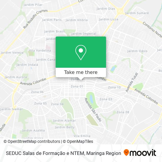 SEDUC Salas de Formação e NTEM map