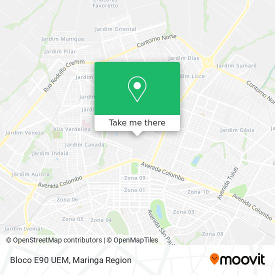 Bloco E90 UEM map