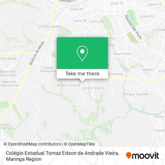 Mapa Colégio Estadual Tomaz Edson de Andrade Vieira