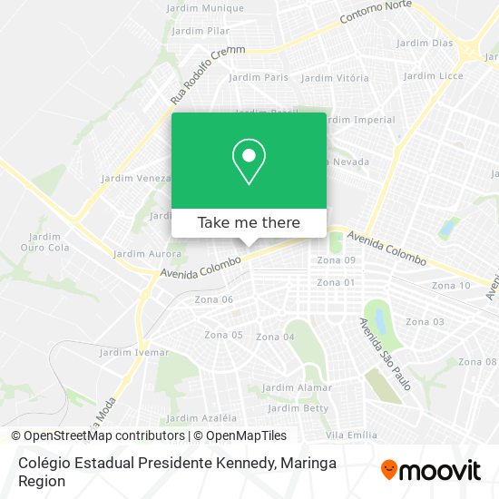 Mapa Colégio Estadual Presidente Kennedy