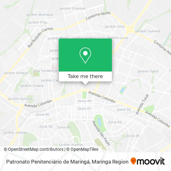 Patronato Penitenciário de Maringá map