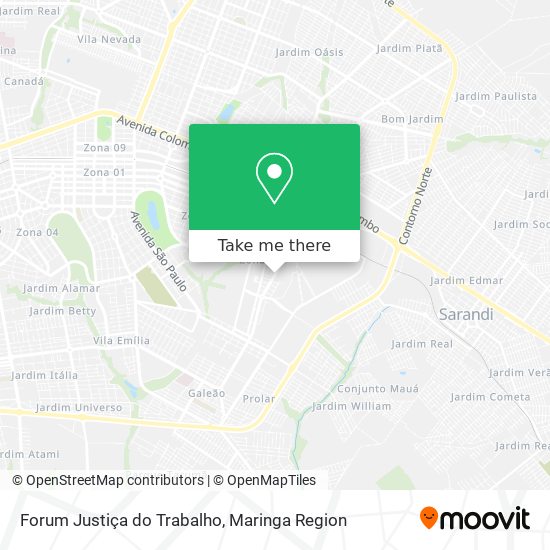 Forum Justiça do Trabalho map