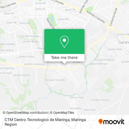 Mapa CTM Centro Tecnologico de Maringa