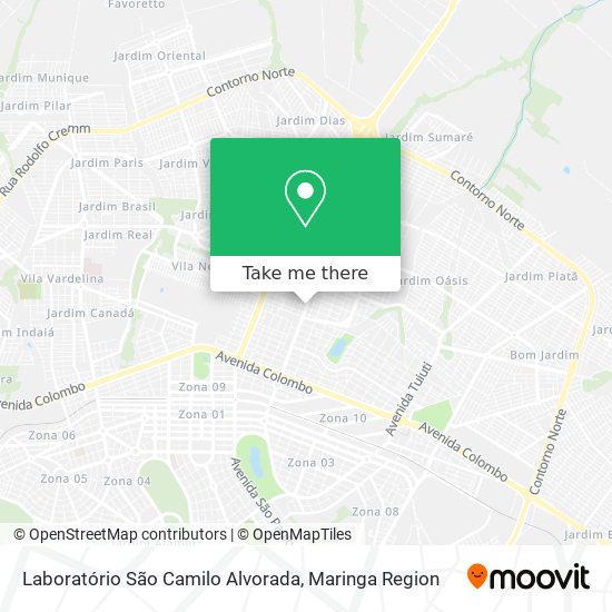 Mapa Laboratório São Camilo Alvorada