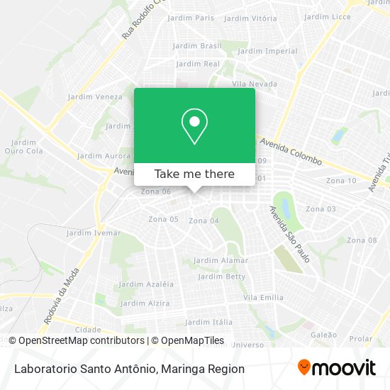 Laboratorio Santo Antônio map