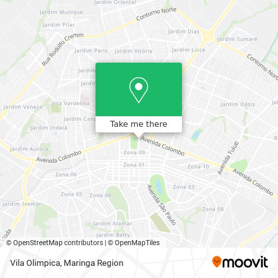 Mapa Vila Olimpica