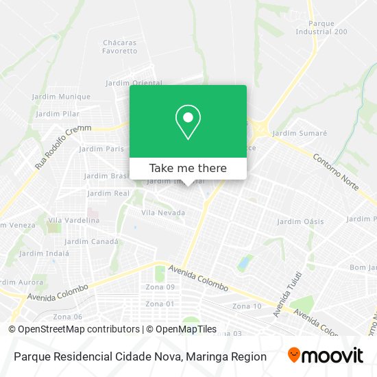 Parque Residencial Cidade Nova map