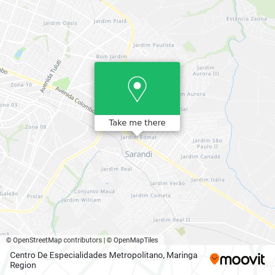 Mapa Centro De Especialidades Metropolitano