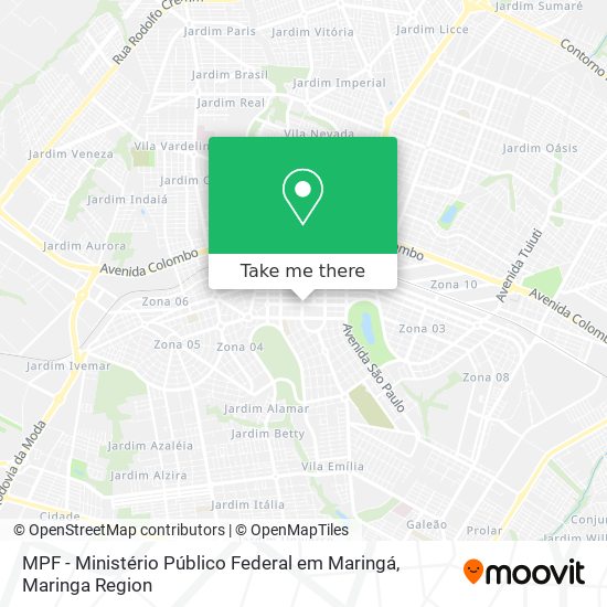 MPF - Ministério Público Federal em Maringá map