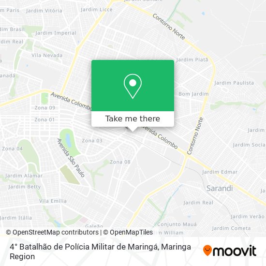 4° Batalhão de Polícia  Militar  de Maringá map