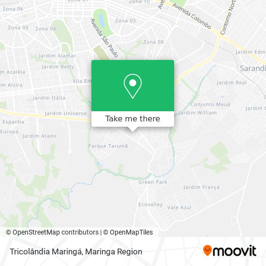 Tricolândia Maringá map