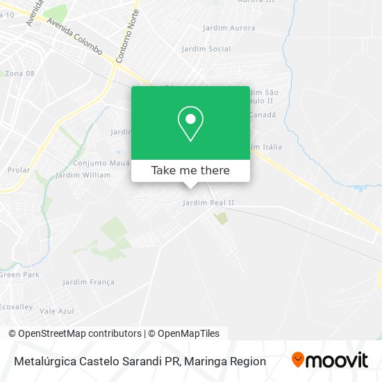 Metalúrgica Castelo Sarandi PR map