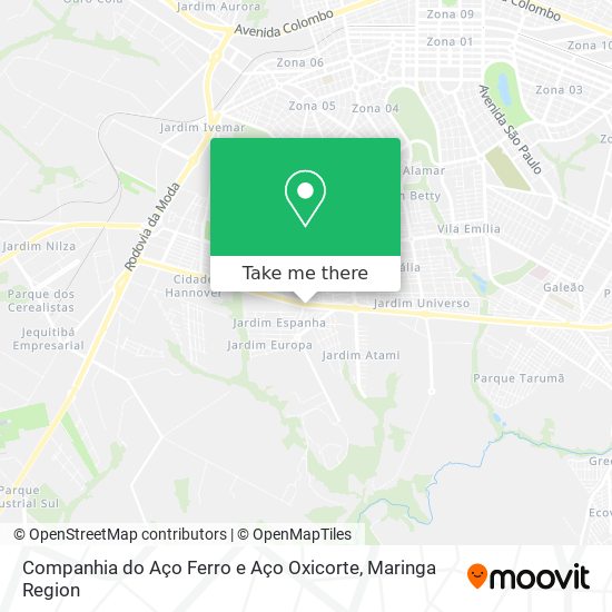 Companhia do Aço Ferro e Aço Oxicorte map