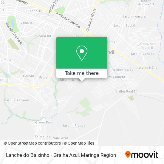 Lanche do Baixinho - Gralha Azul map