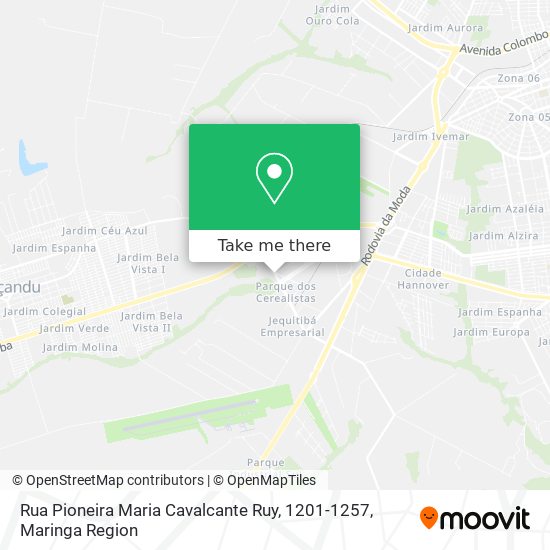Mapa Rua Pioneira Maria Cavalcante Ruy, 1201-1257