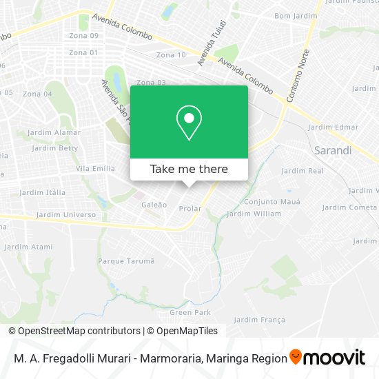 M. A. Fregadolli Murari - Marmoraria map