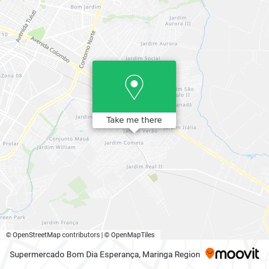 Mapa Supermercado Bom Dia Esperança
