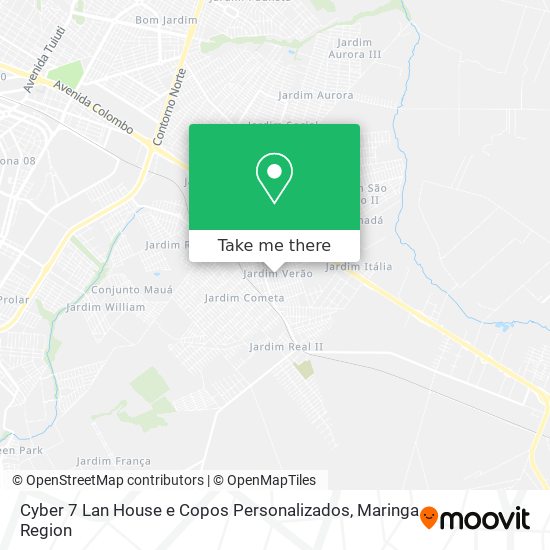 Cyber 7 Lan House e Copos Personalizados map