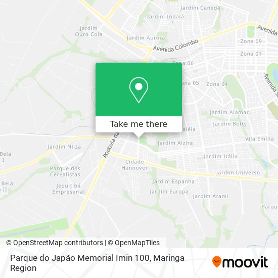 Parque do Japão Memorial Imin 100 map